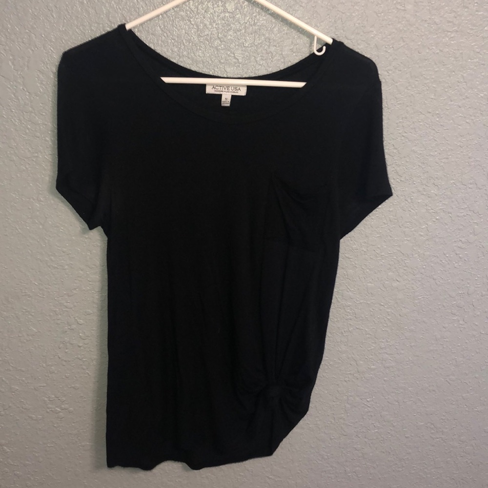 black t-shirt